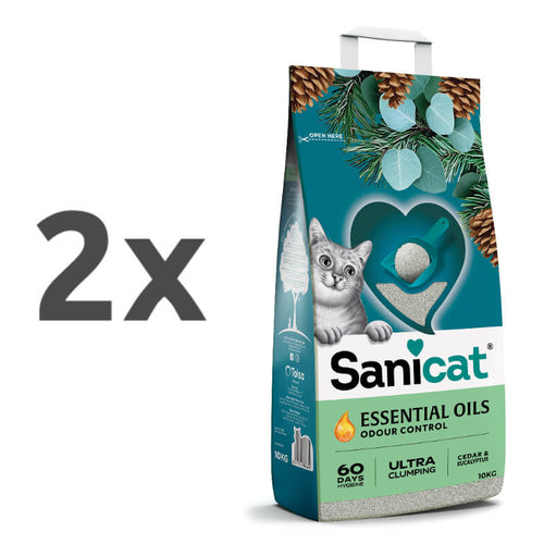Sanicat posip Essential Oils, cedar in evkaliptus - 10 kg - 2 x 10 kg