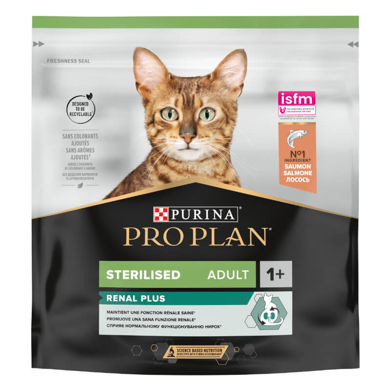 Purina Pro Plan Cat Adult Sterilised Renal Plus - losos - različne velikosti - 400 g