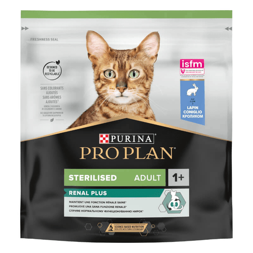 Purina Pro Plan Cat Adult Sterilised Renal Plus - zajec - različne velikosti - 400 g