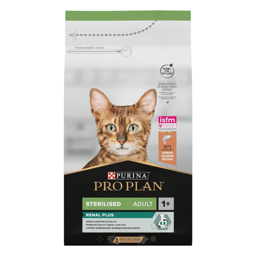 Purina Pro Plan Cat Adult Sterilised Renal Plus - losos - različne velikosti - 1,5 kg
