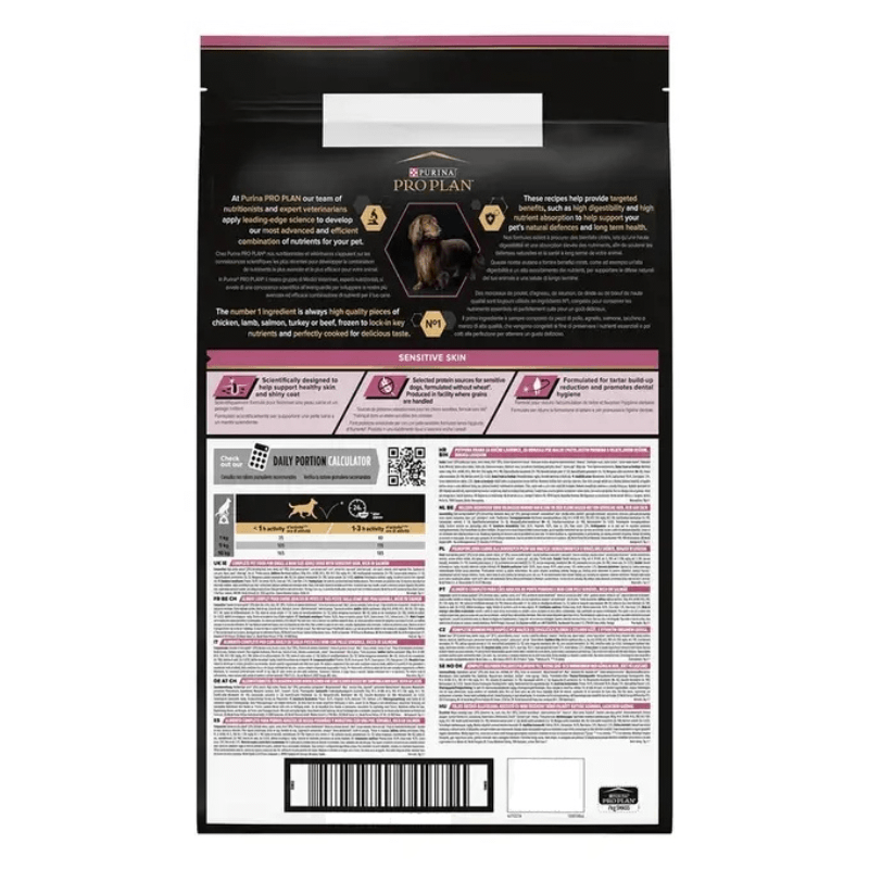 Purina Pro Plan Dog Adult Mini Sensitive Skin, losos - 3 kg