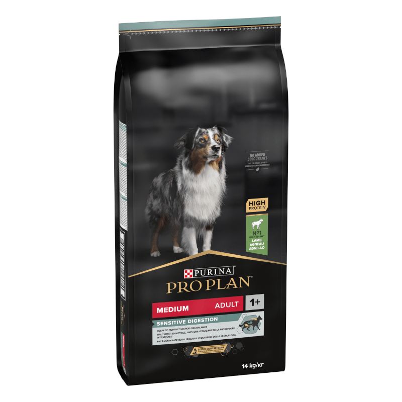 Purina Pro Plan Dog Adult Medium Sensitive Digestion, jagnjetina - 14 kg