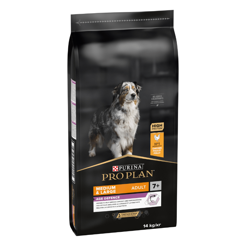 Purina Pro Plan Dog Senior 7+ Medium/Large Age Defence, piščanec - 14 kg