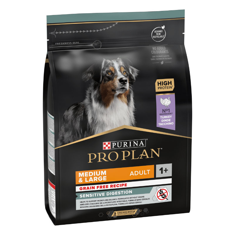 Purina Pro Plan Dog Adult Medium/Large Sensitive Digestion, puran - 2,5 kg