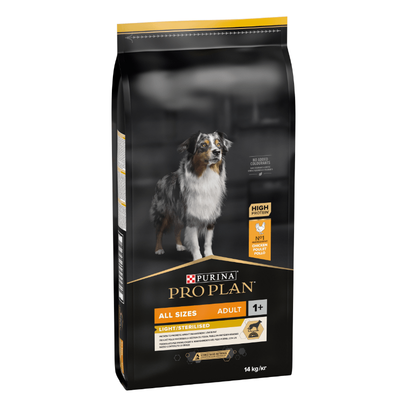 Purina Pro Plan Dog Adult Light/Sterilised - piščanec - različne velikosti - 14 kg