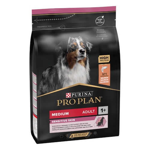 Purina Pro Plan Dog Adult Medium Sensitive Skin - losos - različne velikosti