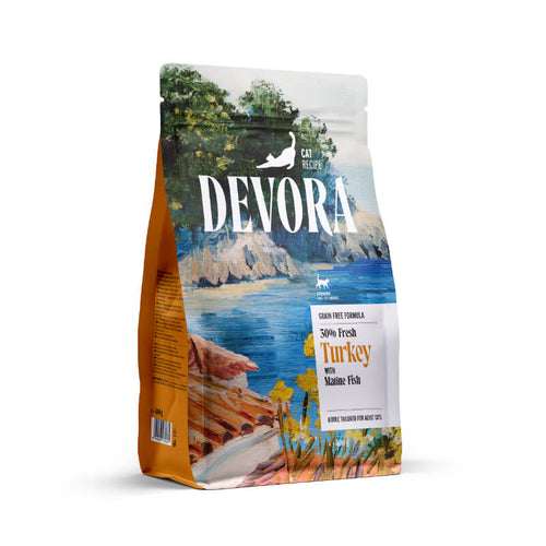 Devora Cat Adult Sterilized briketi - puran, piščanec in riba - 400 g