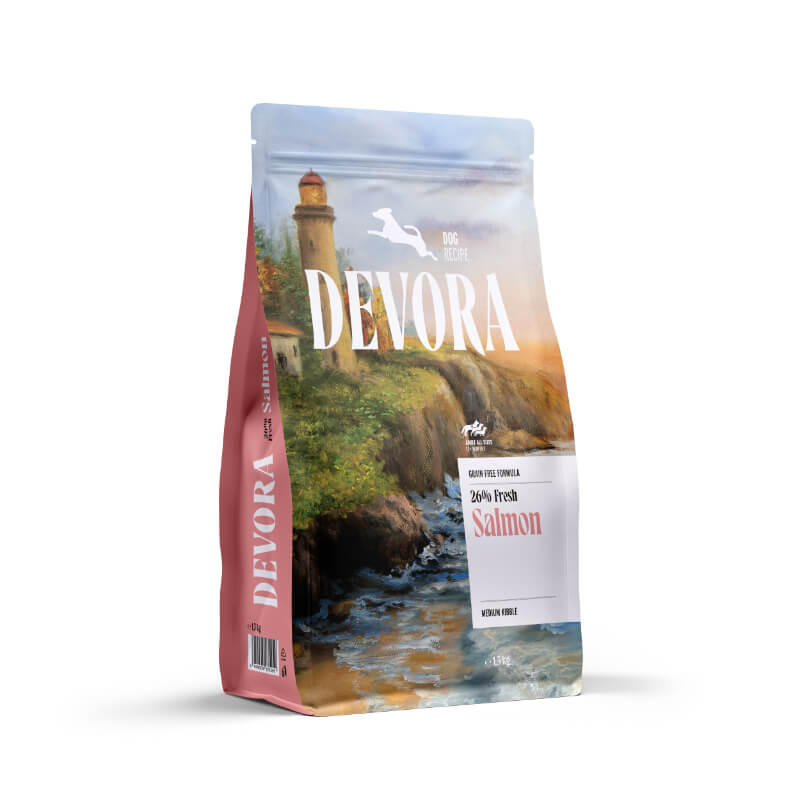 Devora Dog All Size Adult mono briketi - losos - 1,5 kg