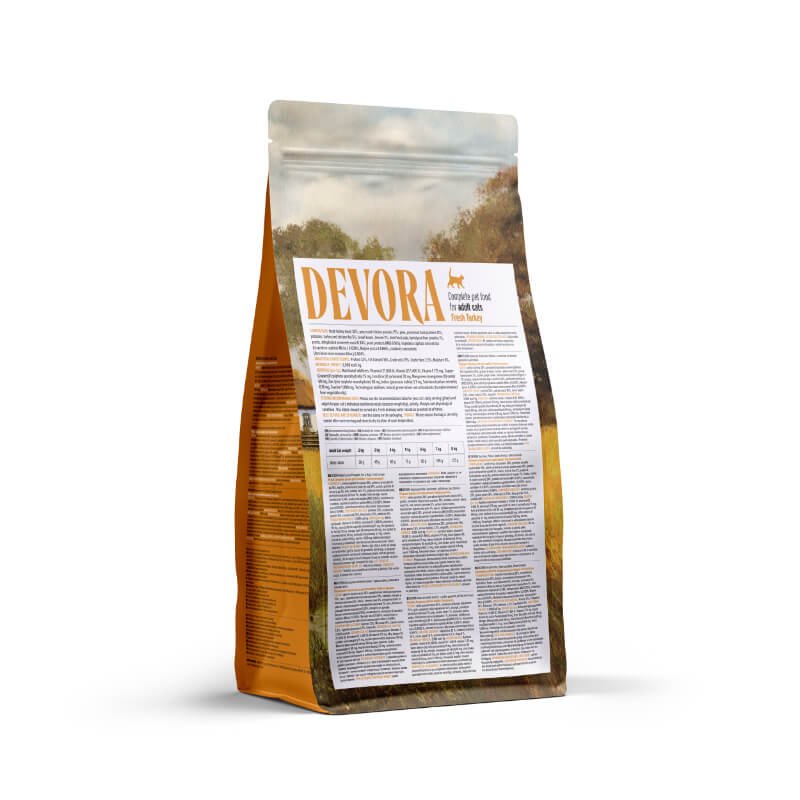 Devora Cat Adult briketi - puran, piščanec in raca