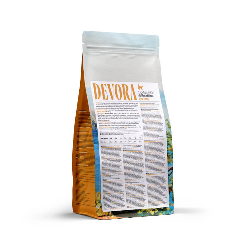 Devora Cat Adult Sterilized briketi - puran, piščanec in riba