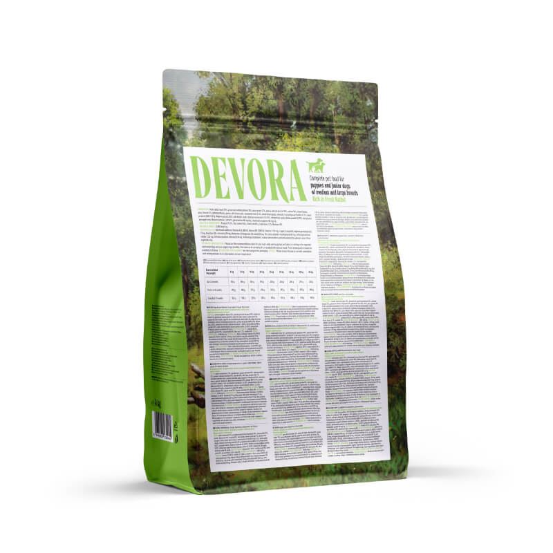 Devora Dog Medium/Large Puppy/Junior mono briketi - kunec