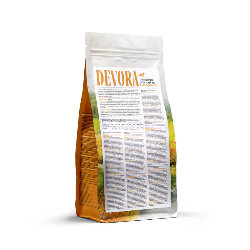 Devora Dog Mini Adult Semi-Moist briketi - puran in divjačina