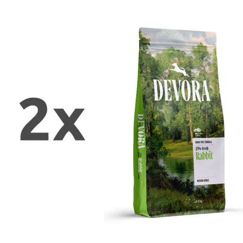 Devora Dog All Size Adult mono briketi - kunec - 2 x 12 kg