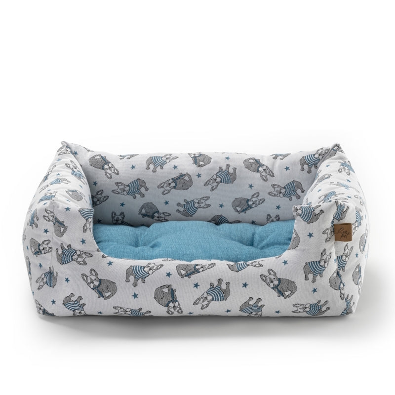 Leopet oglato ležišče Rodi Premium, belo-modro - različne velikosti - 60 x 70 cm