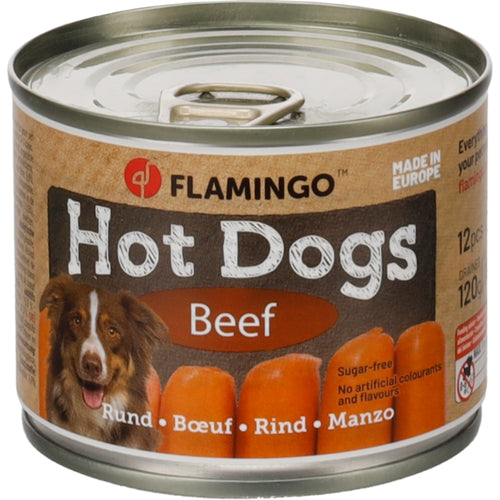 Flamingo Hot Dogs mini hrenovke za pse, govedina - 12 kos / 120 g