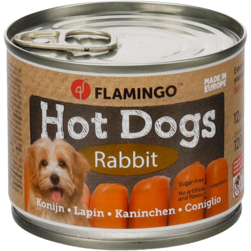 Flamingo Hot Dogs mini hrenovke za pse, kunec - 12 kos / 120 g