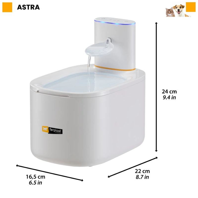 Ferplast Astra vodna fontana za mačke in pse, brezžična - 3 L