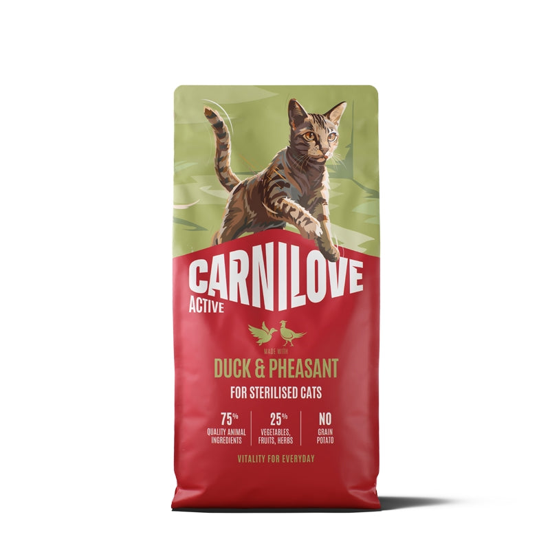 Carnilove Cat Active Adult Sterilised, briketi - raca in fazan - 6 kg