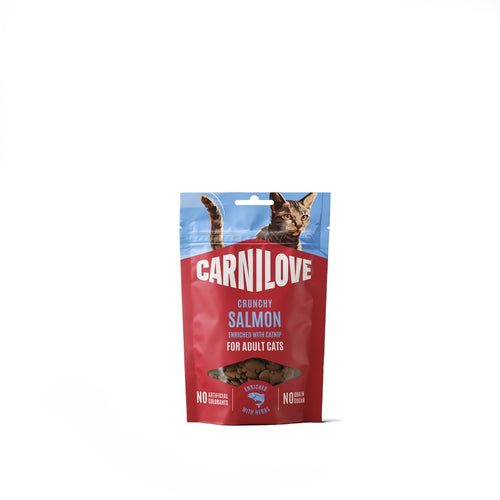 Carnilove Cat Crunchy priboljški, losos in mačja meta - 100 g