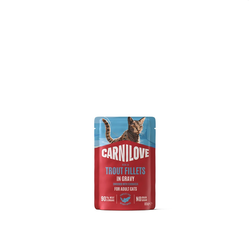 Carnilove Cat Adult vrečka, koščki v omaki - puran in postrv - 85 g - 85 g