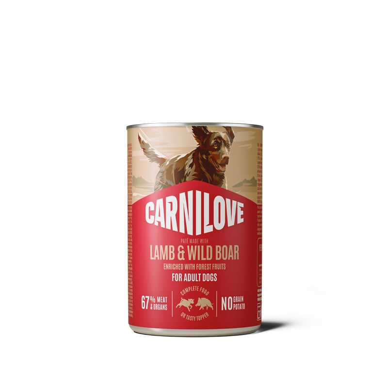 Carnilove Dog Adult konzerva, pate - jagnjetina in divja svinja - 400 g - 400 g