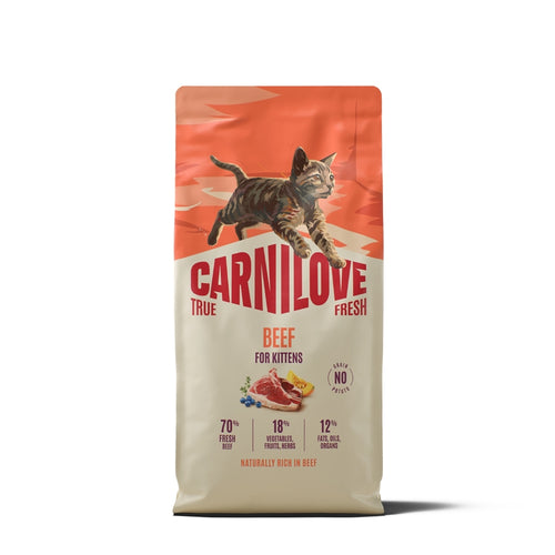 Carnilove Cat True Fresh Kitten, briketi - govedina - 6 kg