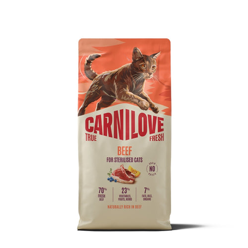 Carnilove Cat True Fresh Adult Sterilised, briketi - govedina - 6 kg