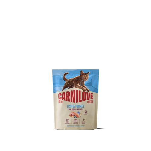 Carnilove Cat True Fresh Adult Sterilised, briketi - riba in puran - 400 g