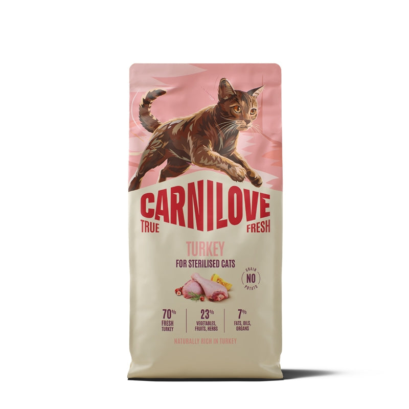 Carnilove Cat True Fresh Adult Sterilised, briketi - puran - 6 kg