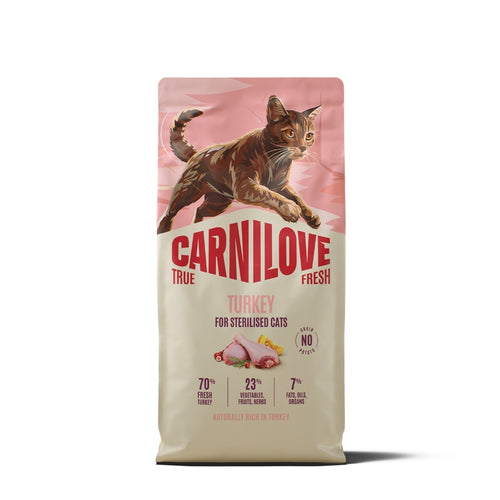 Carnilove Cat True Fresh Adult Sterilised, briketi - puran - 6 kg