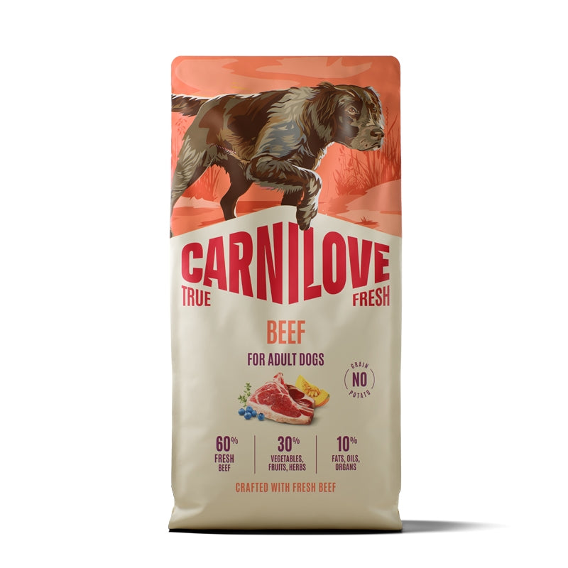 Carnilove Dog True Fresh Adult, briketi - govedina - 12 kg