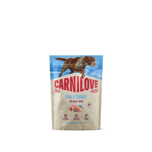 Carnilove Dog True Fresh Adult, briketi - riba in puran - 1,5 kg