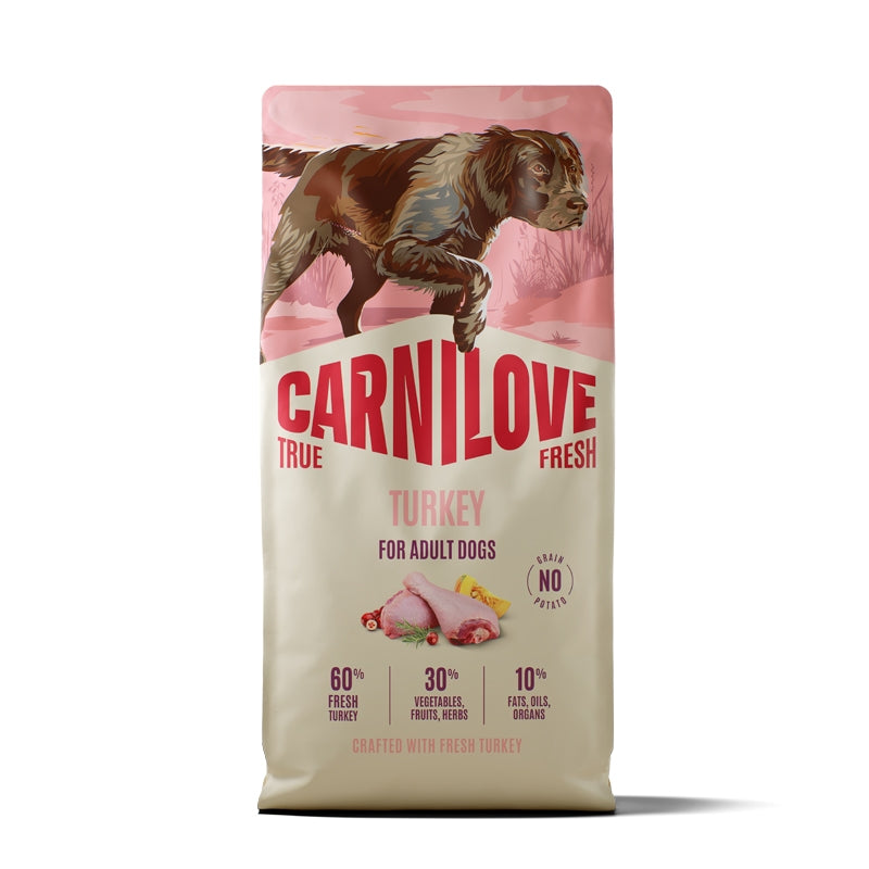 Carnilove Dog True Fresh Adult, briketi - puran - 12 kg