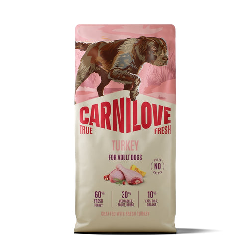 Carnilove Dog True Fresh Adult, briketi - puran - 12 kg