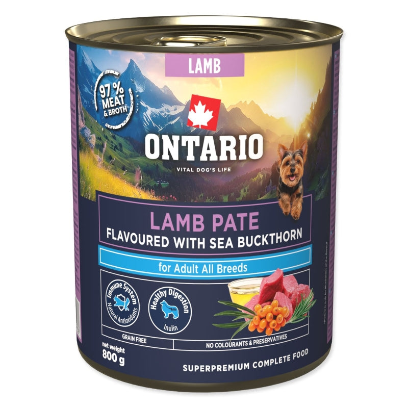 Ontario Dog Adult konzerva, pašteta - jagnjetina in rakitovec