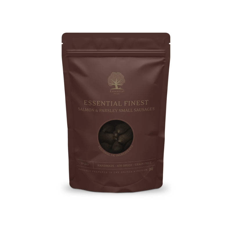 Essential Foods Finest pasje klobasice, losos in peteršilj - 20 kos / 120 g