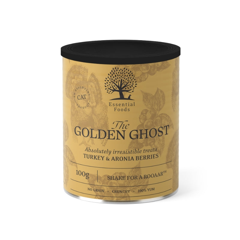 Essential Foods The Golden Ghost mačji priboljški, puran in aronija - 100 g