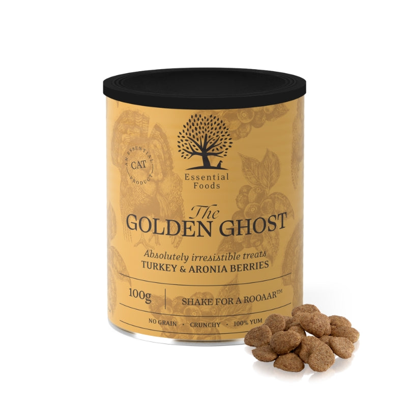 Essential Foods The Golden Ghost mačji priboljški, puran in aronija - 100 g