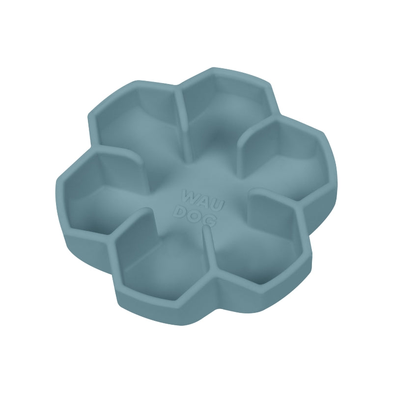 Waudog posoda za počasno hranjenje Silicone, sivo-modra - 450 ml