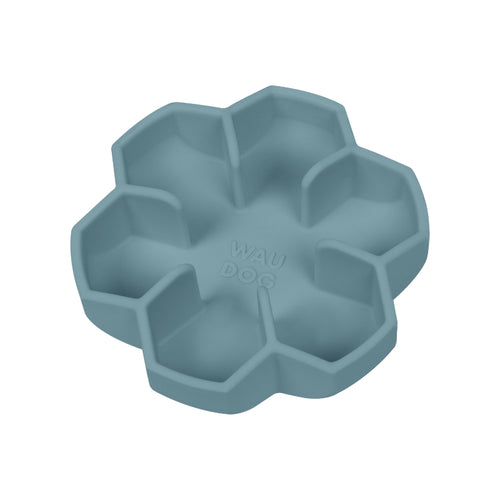 Waudog posoda za počasno hranjenje Silicone, sivo-modra - 450 ml