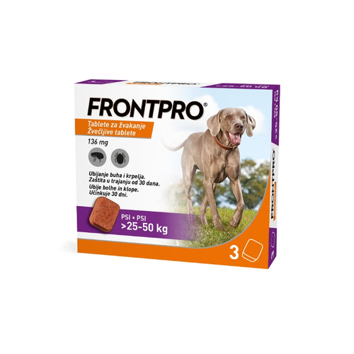 Frontpro tablete proti zajedalcem za pse XL, 25 - 50 kg/136mg
