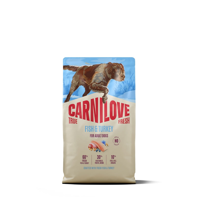 Carnilove Dog True Fresh Adult, briketi - riba in puran