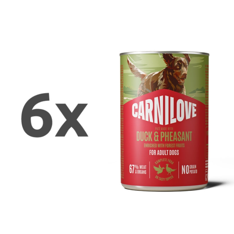 Carnilove Dog Adult konzerva, pate - raca in fazan - 400 g - 6 x 400 g