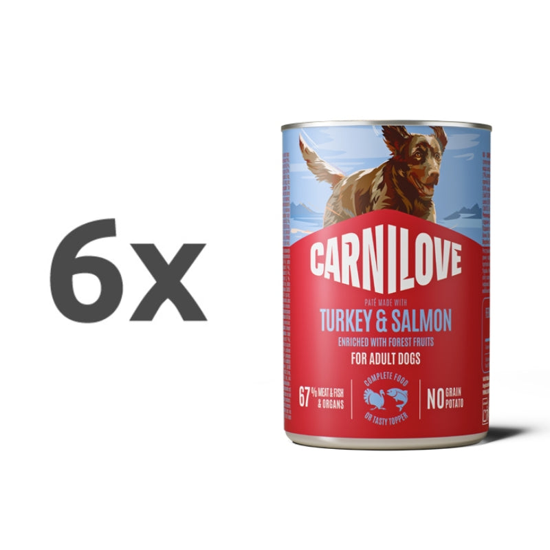 Carnilove Dog Adult konzerva, pate - puran in losos - 400 g - 6 x 400 g