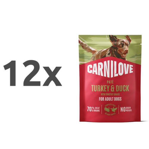 Carnilove Dog Adult vrečka, pate - puran in raca - 300 g - 12 x 300 g
