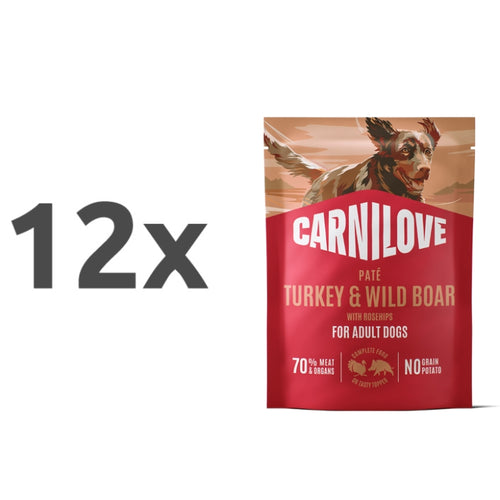 Carnilove Dog Adult vrečka, pate - puran in divja svinja - 300 g - 12 x 300 g