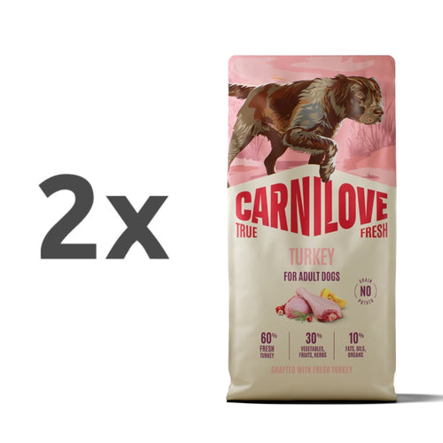 Carnilove Dog True Fresh Adult, briketi - puran - 2 x 12 kg