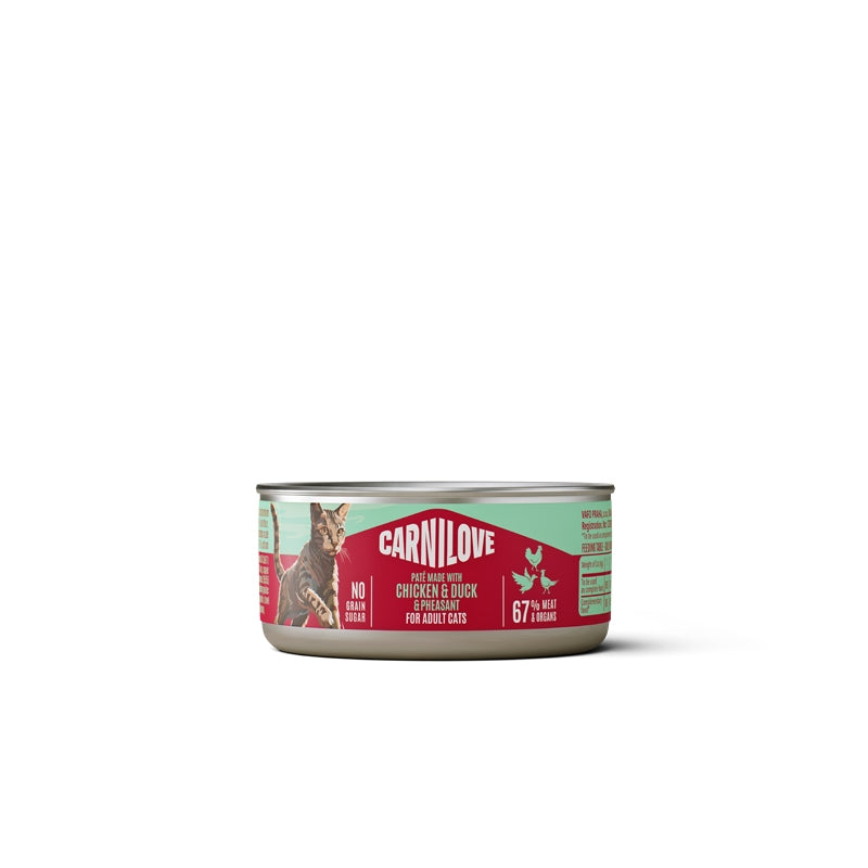 Carnilove Cat Adult konzerva, pate - piščanec, raca in fazan - 100 g