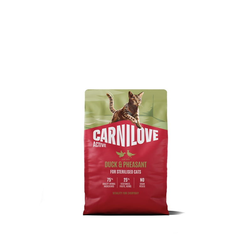 Carnilove Cat Active Adult Sterilised, briketi - raca in fazan