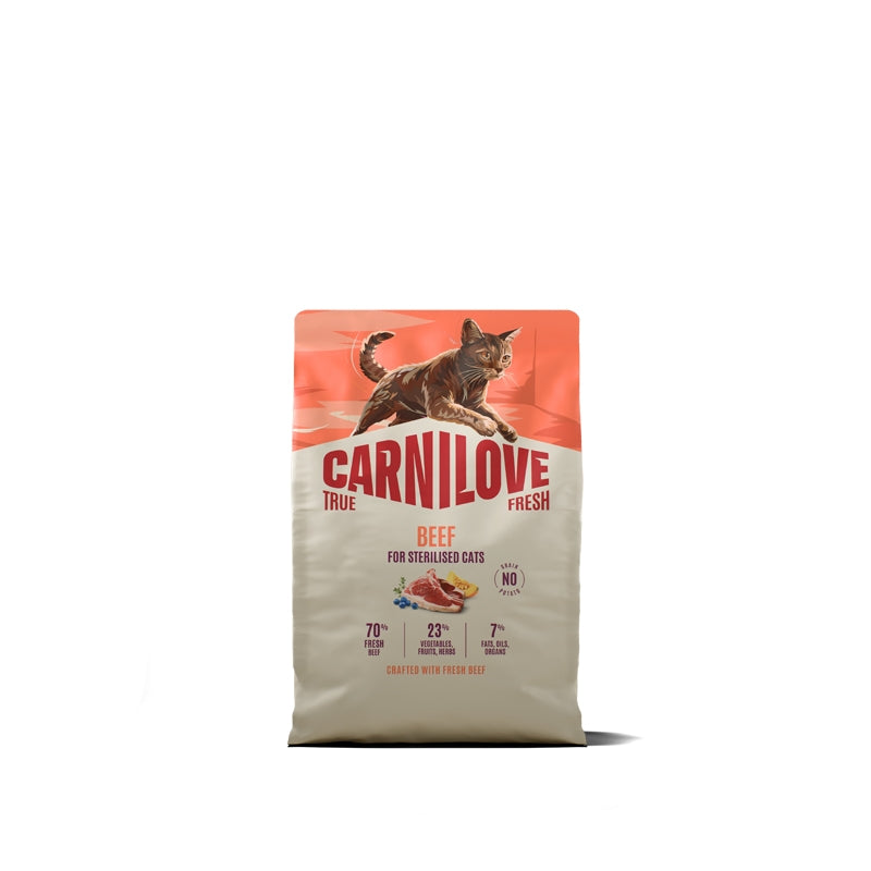 Carnilove Cat True Fresh Adult Sterilised, briketi - govedina